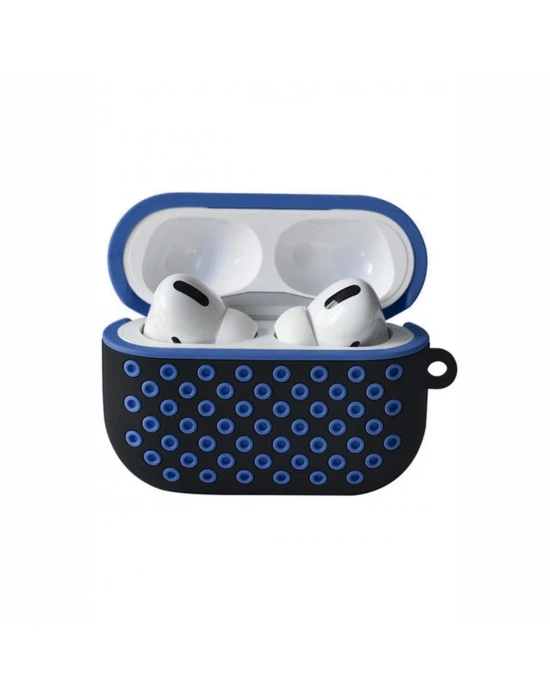 Newface Airpods Pro 2 (2.nesil) Spor Delikli Kılıf - Siyah-Mavi