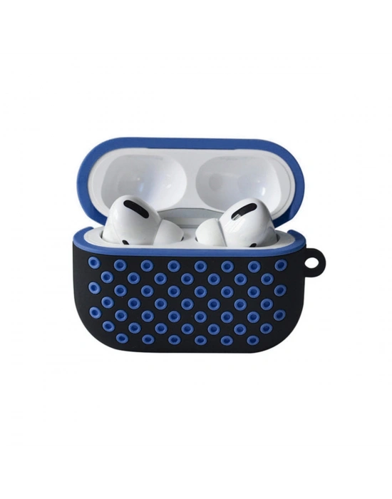 Newface Airpods Pro 2 (2.nesil) Spor Delikli Kılıf - Siyah-Mavi