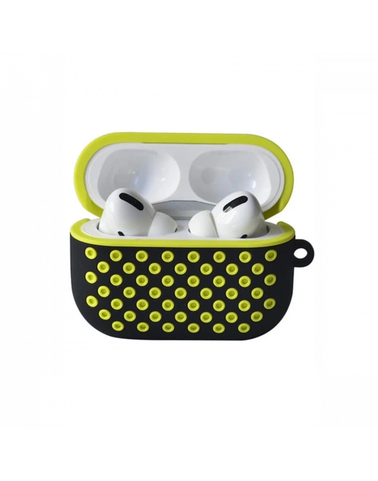 Newface Airpods Pro 2 (2.nesil) Spor Delikli Kılıf - Siyah-Sarı