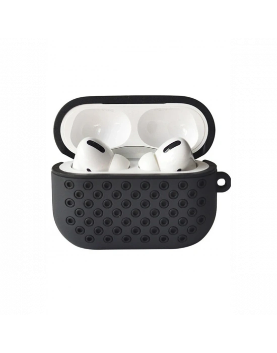 Newface Airpods Pro 2 (2.nesil) Spor Delikli Kılıf - Siyah-Siyah