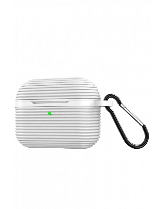 Newface Airpods Pro 3 (3.nesil) Raven Silikon Kılıf - Beyaz