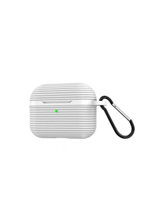 Newface Airpods Pro 3 (3.nesil) Raven Silikon Kılıf - Beyaz