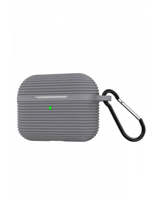 Newface Airpods Pro 3 (3.nesil) Raven Silikon Kılıf - Gri