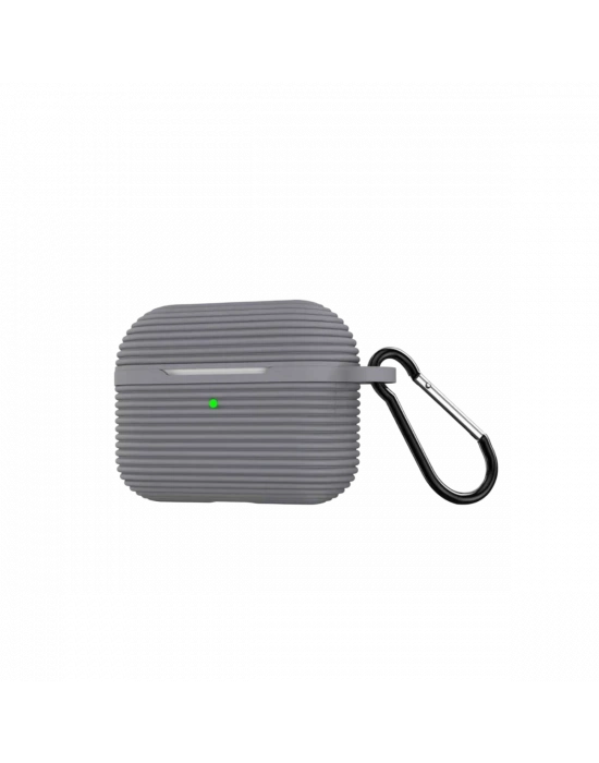 Newface Airpods Pro 3 (3.nesil) Raven Silikon Kılıf - Gri