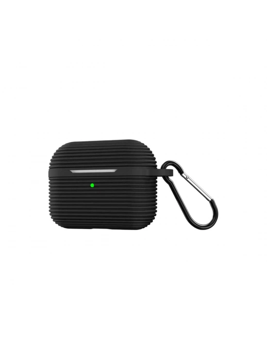 Newface Airpods Pro 3 (3.nesil) Raven Silikon Kılıf - Siyah