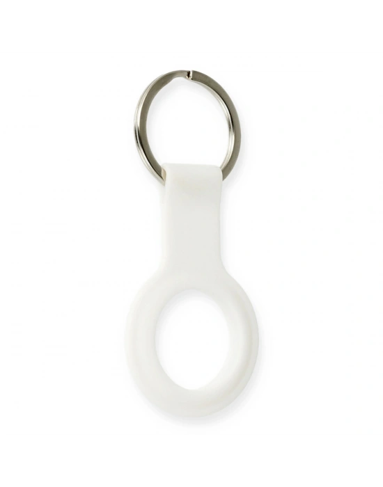 Newface Airtag Silikon Kılıf - Beyaz