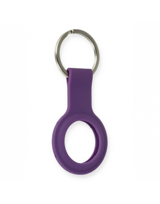 Newface Airtag Silikon Kılıf - Mor