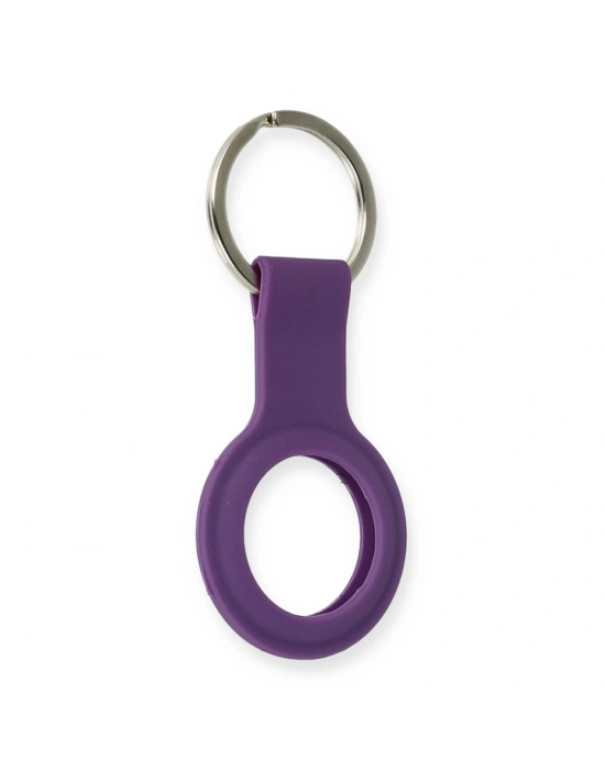 Newface Airtag Silikon Kılıf - Mor