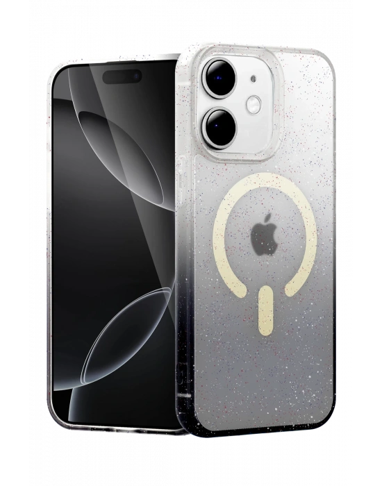 Newface Apple iPhone 11 Pummel Shiny Magsafe Kapak - Siyah