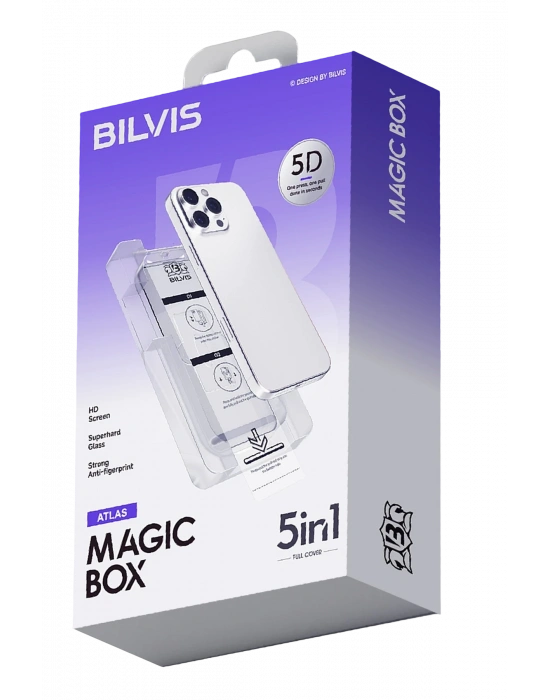 Newface Apple iPhone 12 Bilvis 5in1 3D Magic Cam Ekran Koruyucu - Siyah