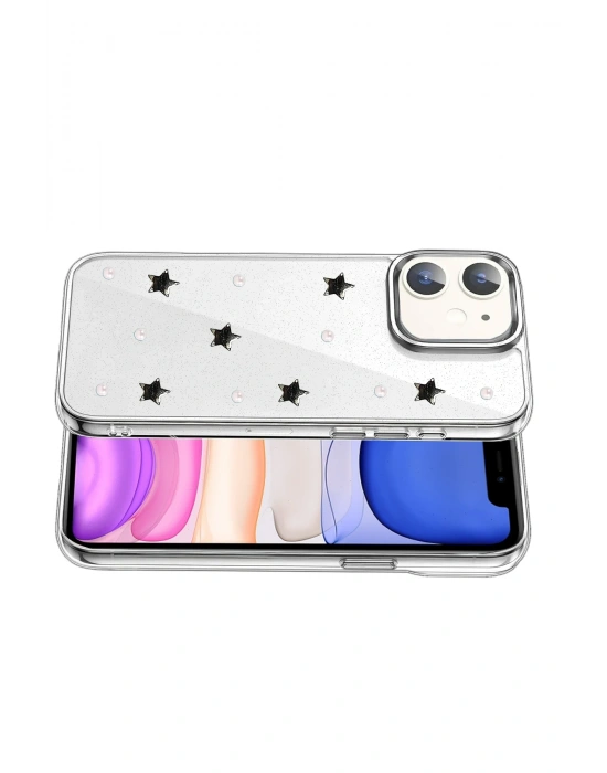 Newface Apple iPhone 12 Fiyonk Desenli Kapak - Desen 7