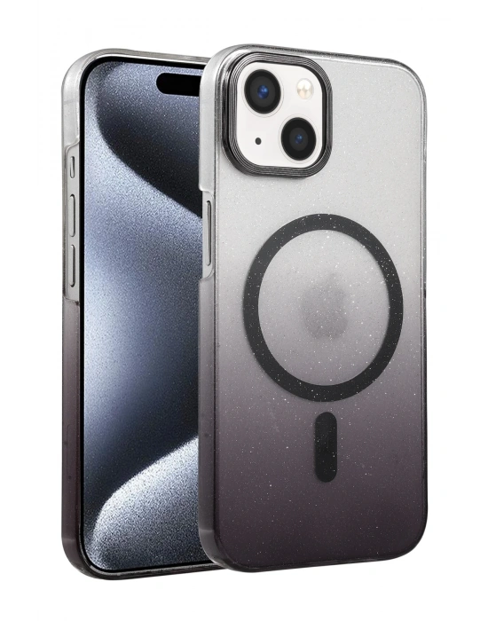 Newface Apple iPhone 14 Glossy Magsafe Kapak - Siyah