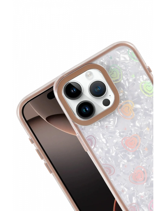 Newface Apple iPhone 14 Lumi Desenli Kapak - Çöl Titanyum