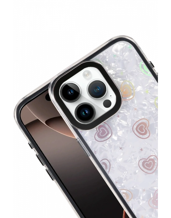 Newface Apple iPhone 14 Lumi Desenli Kapak - Siyah