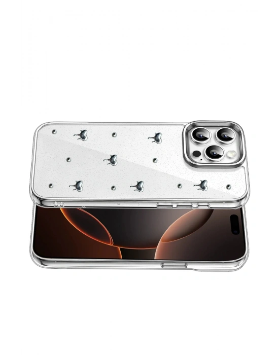 Newface Apple iPhone 14 Pro Max Fiyonk Desenli Kapak - Desen 1