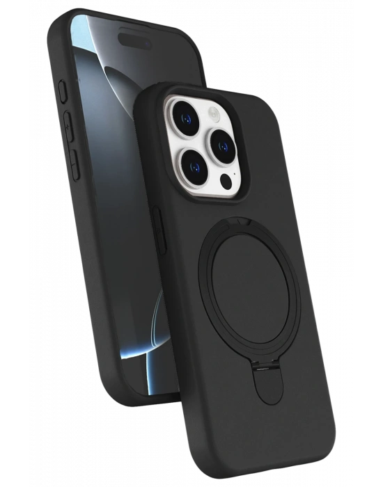 Newface Apple iPhone 14 Pro Max Regal Magsafe Standlı Kapak - Siyah