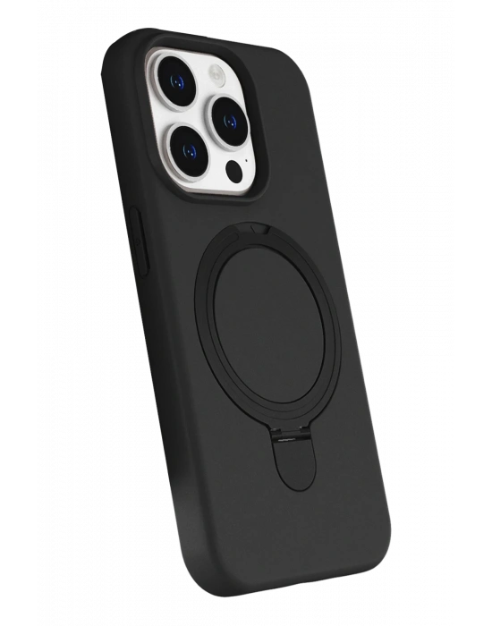 Newface Apple iPhone 14 Pro Max Regal Magsafe Standlı Kapak - Siyah