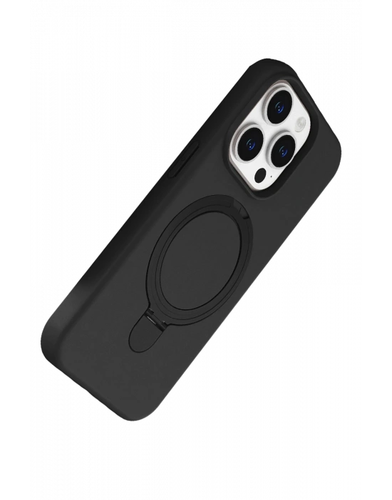 Newface Apple iPhone 14 Pro Max Regal Magsafe Standlı Kapak - Siyah