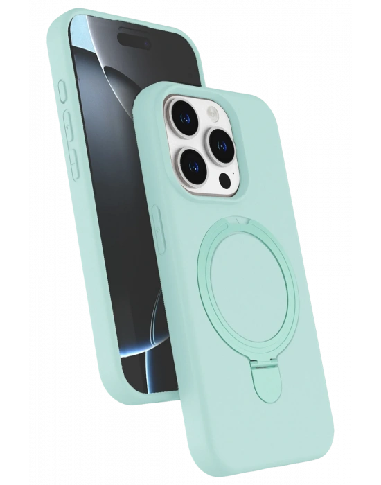 Newface Apple iPhone 14 Pro Max Regal Magsafe Standlı Kapak - Su Yeşili