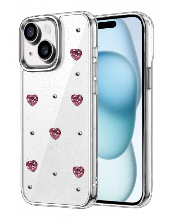 Newface Apple iPhone 15 Fiyonk Desenli Kapak - Desen 3