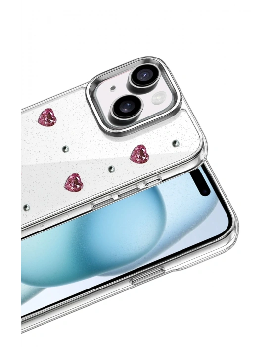 Newface Apple iPhone 15 Fiyonk Desenli Kapak - Desen 3