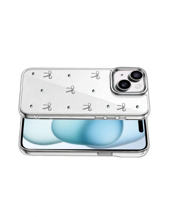 Newface Apple iPhone 15 Fiyonk Desenli Kapak - Desen 5