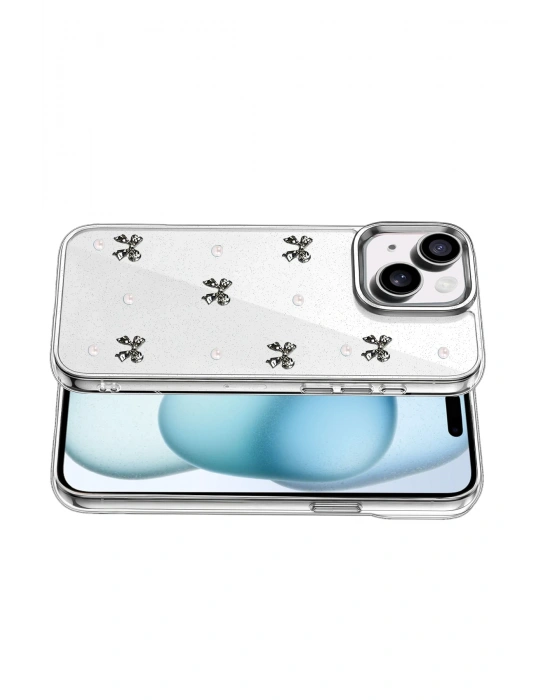 Newface Apple iPhone 15 Fiyonk Desenli Kapak - Desen 8