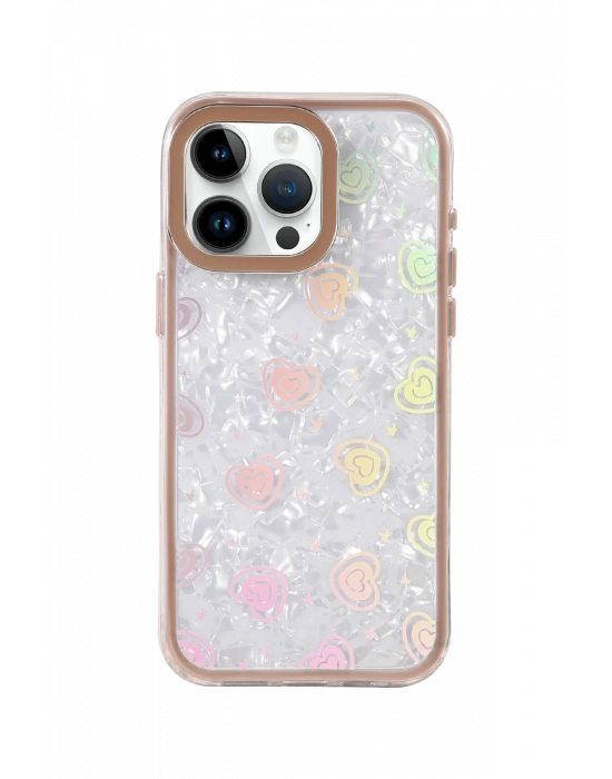 Newface Apple iPhone 15 Lumi Desenli Kapak - Çöl Titanyum