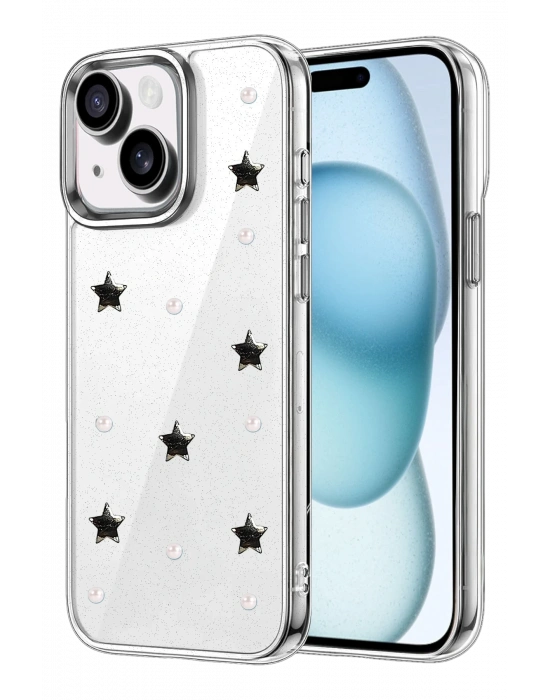 Newface Apple iPhone 15 Plus Fiyonk Desenli Kapak - Desen 7