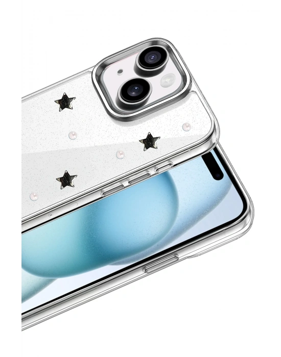 Newface Apple iPhone 15 Plus Fiyonk Desenli Kapak - Desen 7