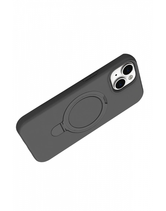 Newface Apple iPhone 15 Plus Regal Magsafe Standlı Kapak - Titan Gri