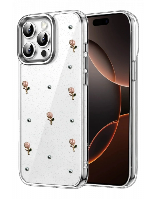 Newface Apple iPhone 15 Pro Fiyonk Desenli Kapak - Desen 6