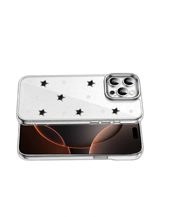 Newface Apple iPhone 15 Pro Fiyonk Desenli Kapak - Desen 7