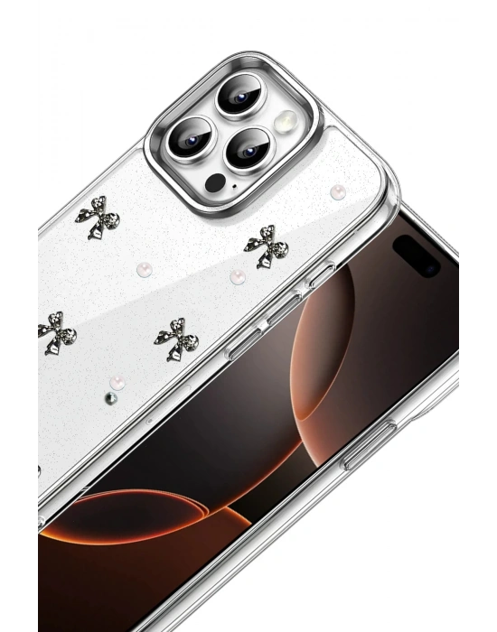 Newface Apple iPhone 15 Pro Fiyonk Desenli Kapak - Desen 8