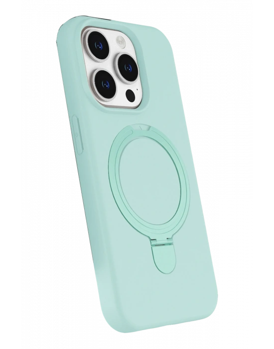 Newface Apple iPhone 15 Pro Max Regal Magsafe Standlı Kapak - Su Yeşili
