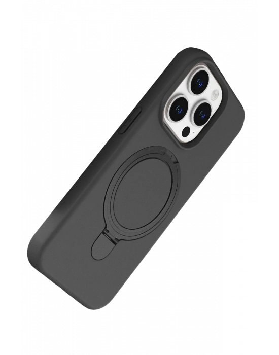 Newface Apple iPhone 15 Pro Max Regal Magsafe Standlı Kapak - Titan Gri