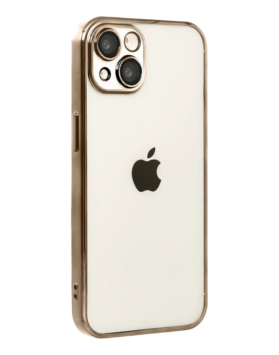 Newface Apple iPhone 15 Razer Lensli Silikon - Çöl Titanyum