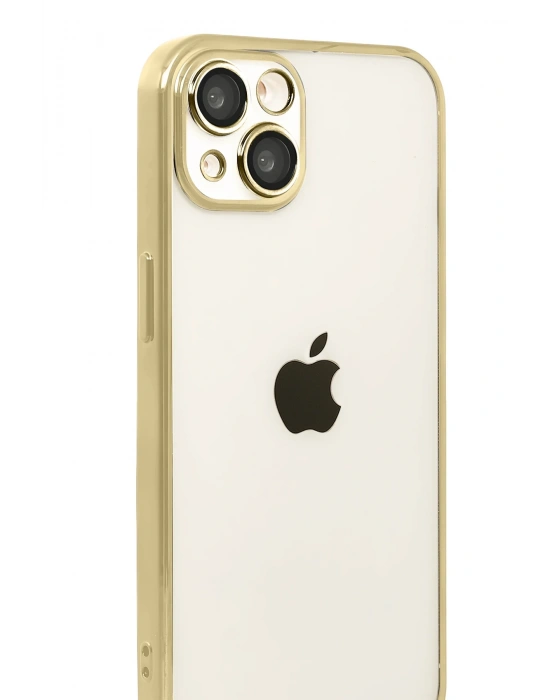 Newface Apple iPhone 15 Razer Lensli Silikon - Gold