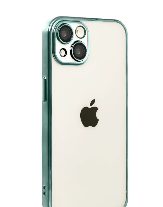 Newface Apple iPhone 15 Razer Lensli Silikon - Yeşil