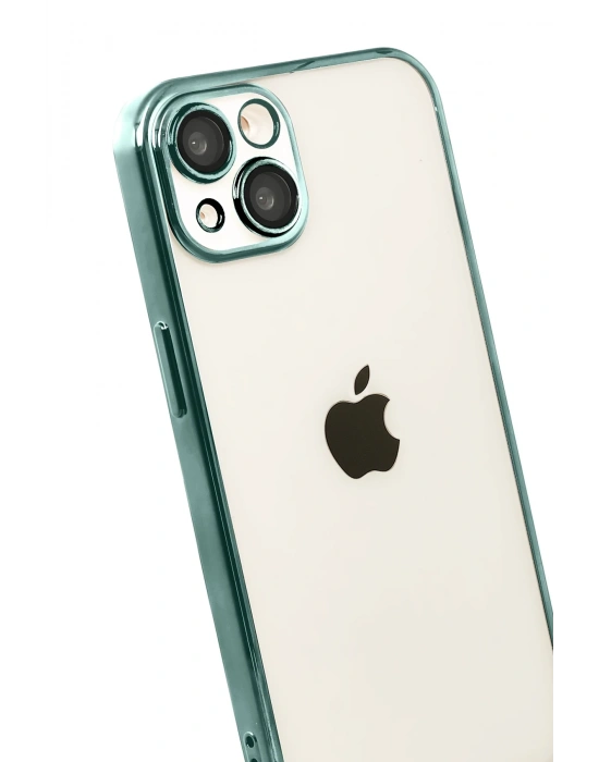 Newface Apple iPhone 15 Razer Lensli Silikon - Yeşil