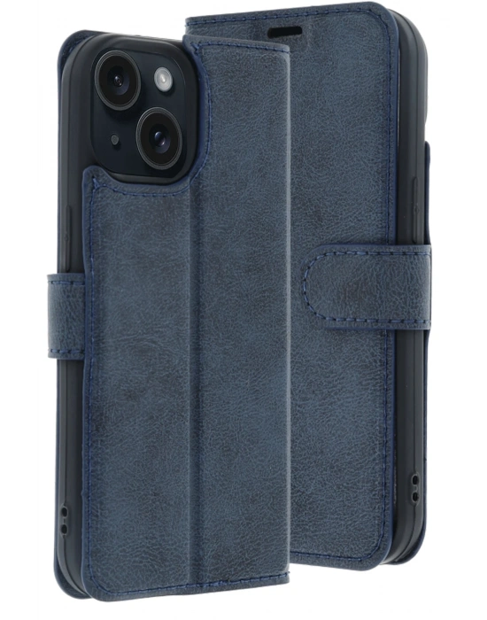 Newface Apple iPhone 15 Trend S Plus Kapaklı Kılıf - Lacivert