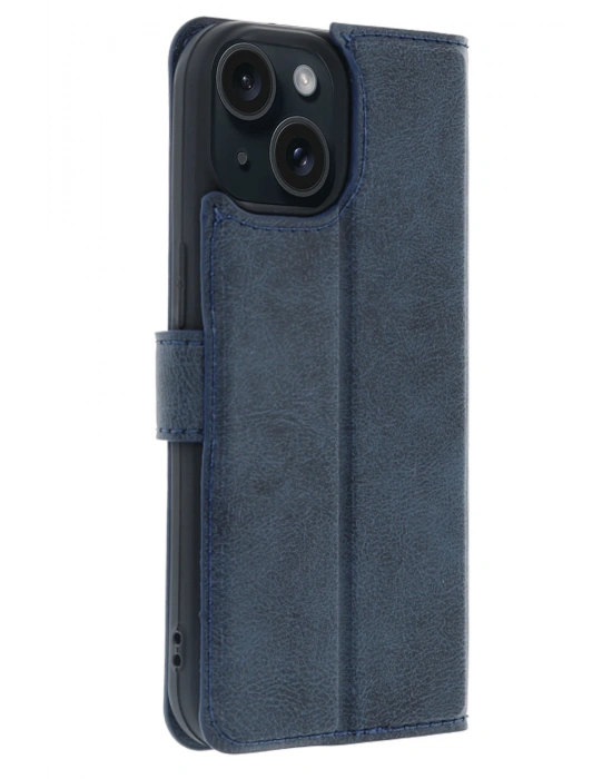 Newface Apple iPhone 15 Trend S Plus Kapaklı Kılıf - Lacivert