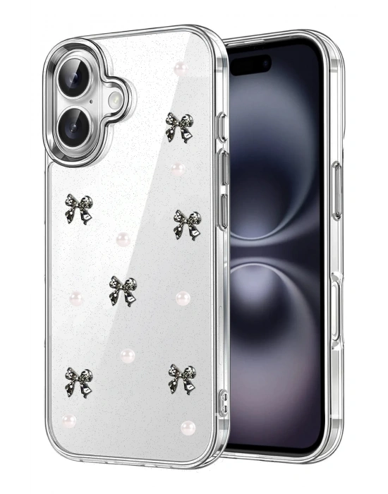 Newface Apple iPhone 16 Fiyonk Desenli Kapak - Desen 8