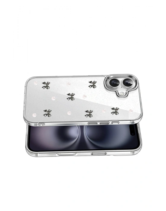 Newface Apple iPhone 16 Fiyonk Desenli Kapak - Desen 8