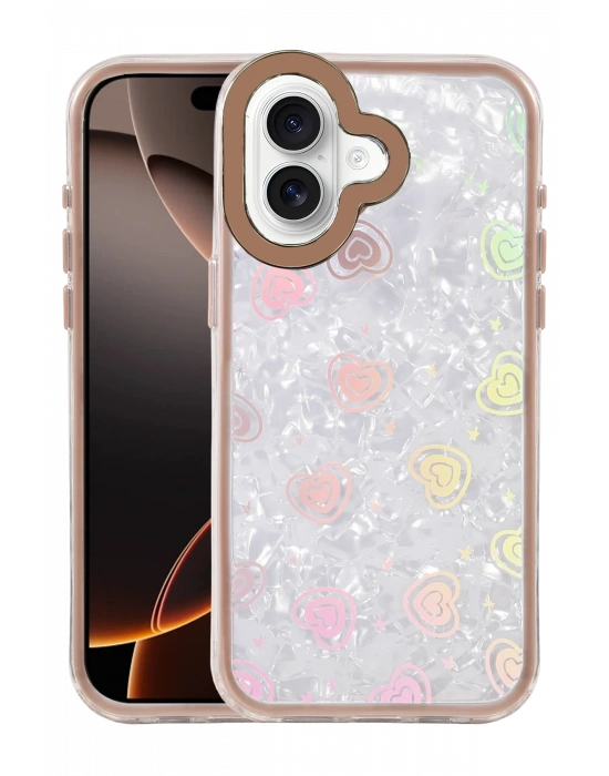 Newface Apple iPhone 16 Lumi Desenli Kapak - Çöl Titanyum