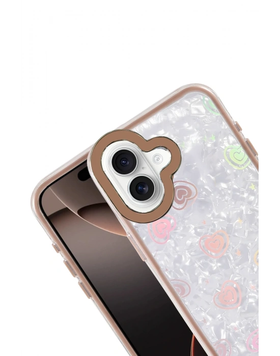 Newface Apple iPhone 16 Lumi Desenli Kapak - Çöl Titanyum