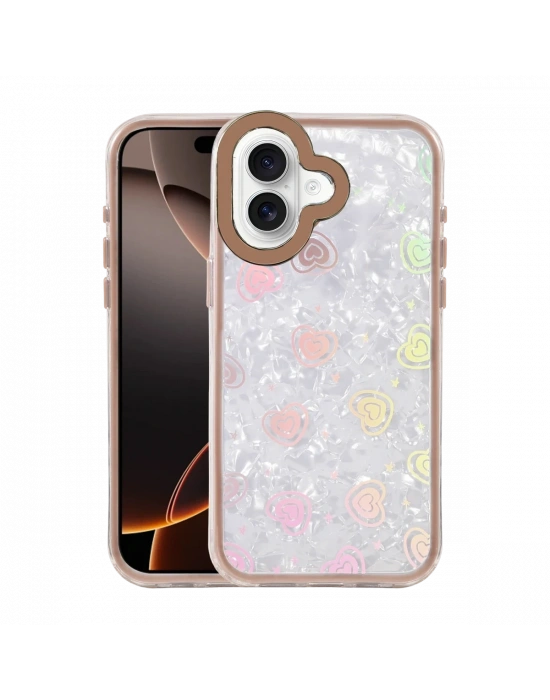 Newface Apple iPhone 16 Lumi Desenli Kapak - Çöl Titanyum