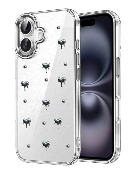 Newface Apple iPhone 16 Plus Fiyonk Desenli Kapak - Desen 1