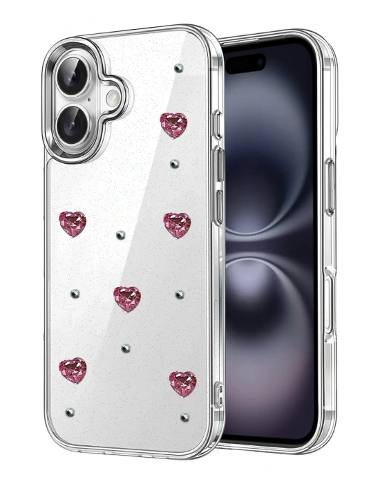 Newface Apple iPhone 16 Plus Fiyonk Desenli Kapak - Desen 3