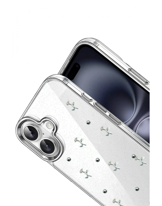 Newface Apple iPhone 16 Plus Fiyonk Desenli Kapak - Desen 4